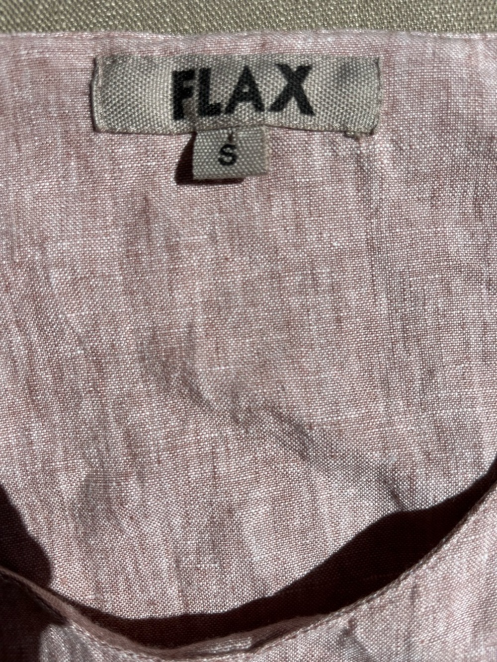 Flax Blush Pink Linen Dress SMALL - Picture 3 of 13